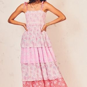 LoveShackFancy Women's Caressa Tiered Maxi Dress - Size Medium